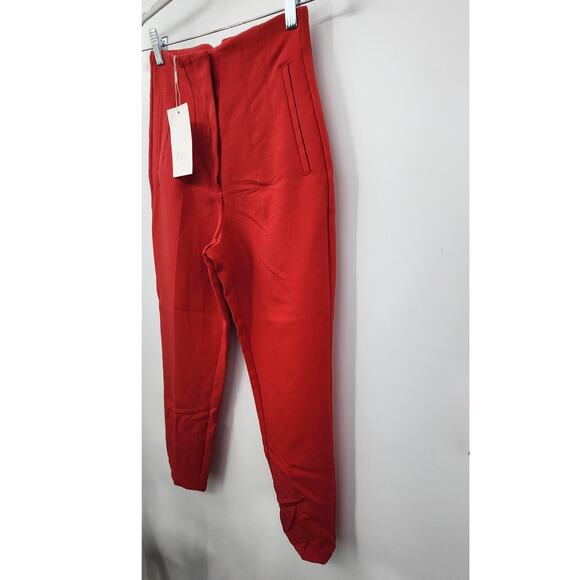 New NWT Zara High Waist Straight Leg Cropped Trouser Pant Size XS - Picture 7 of 16